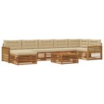 vidaXL Ensemble de canapés d'extérieur 8 pc Naturel et Beige