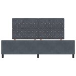 vidaXL Lit à ressorts avec tête de lit Gris foncé 200 x 200 cm Velours