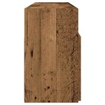 vidaXL Meuble TV avec lumières LED vieux bois bois d'ingénierie