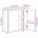 vidaXL Armoire Miroir de Salle de Bain Bois ancien 65 x 20 x 60 cm