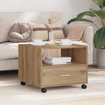 vidaXL Table basse chêne artisanal 55 x 55 x 45 cm Bois d'ingénierie