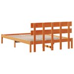 vidaXL Cadre de lit Marron 140 x 200 cm Bois de pin massif