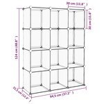 vidaXL Cubes de rangement 12 Pièces Transparent PP
