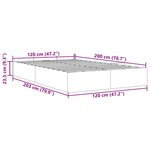 vidaXL Cadre de lit ottoman sans matelas gris 120x200 cm similicuir
