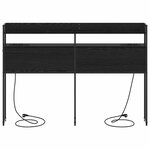 vidaXL Tête de lit de rangement Chêne noir 140 cm Bois d'ingénierie