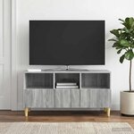 vidaXL Meuble TV 102 x 34 5 x 50 cm Sonoma gris Bois d'ingénierie