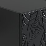 vidaXL Armoire à tiroirs Noir 33 x 34 5 x 90 cm Bois d'ingénierie
