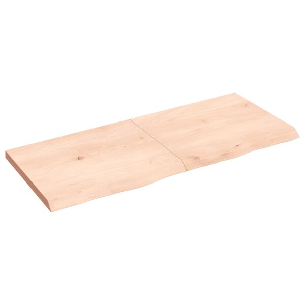 vidaXL Étagère murale 120x50x(2-4) cm bois de chêne massif non traité