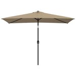 vidaXL Parasol d'extérieur avec mât en métal 300x200 cm taupe