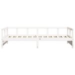 vidaXL Lit de jour sans matelas blanc 90x200 cm bois de pin massif