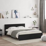vidaXL Cadre de lit sans matelas noir 150x200 cm