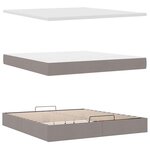VidaXL Cadre de lit ottoman avec matelas taupe 200x200cm tissu
