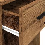 vidaXL Support de tour d'ordinateur avec tiroir vieux bois 35x45x77 cm
