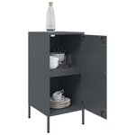 vidaXL Buffets 2 Pièces anthracite 36x39x79 cm acier