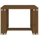 vidaXL Table d'appoint jardin marron miel 40x38x28 5cm bois massif pin
