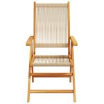 vidaXL Ensemble à manger de jardin 7Pièces beige polypropylène et bois