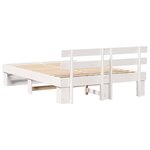 vidaXL Cadre de lit Blanc 150 x 200 cm Bois massif en pin