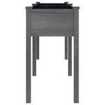 vidaXL Jardinière avec doublure gris 161x45x76 cm bois massif de sapin
