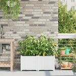 vidaXL Jardinières de jardin 1 pc Blanc 80 x 40 x 37.5 cm Plastique