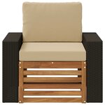 vidaXL Sofa de milieu extérieur Naturel