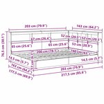 vidaXL Lit Bibliothèque Chêne sonoma 160 x 200 cm Bois d'ingénierie