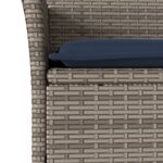 vidaXL Chaises de jardin avec coussins lot de 2 gris résine tressée