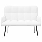 vidaXL Sofa 2 places Blanc 115 x 61 x 87 cm Tissu