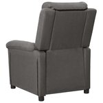 vidaXL Fauteuil inclinable électrique Gris foncé Tissu