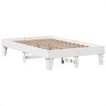 vidaXL Cadre de lit sans matelas blanc 135x190 cm bois de pin massif
