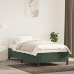 vidaXL Cadre de lit Vert foncé 90x200 cm Velours