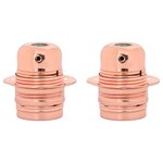 vidaXL Douilles de lampe 2 Pièces bronze or rose E27