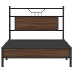 vidaXL Cadre de lit sans matelas chêne marron 107x203 cm