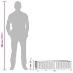 vidaXL Lit surélevé 80x40x23 cm Polypropylène