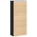 vidaXL Buffet Chêne Noir 80x35x180 cm Bois d'ingénierie
