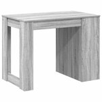 vidaXL Bureau avec tiroir et étagère sonoma gris bois d'ingénierie
