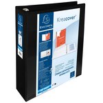 Classeur Pp Personnalisable Kreacover - 4 Anneaux En D 60mm - A4 Maxi - Noir - X 10 - Exacompta