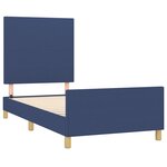 vidaXL Cadre de lit sans matelas bleu 80x200 cm tissu