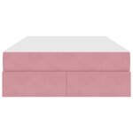 vidaXL Lit avec rangement et matelas Rose 120 x 200 cm Velours