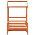 vidaXL Cadre de lit avec toit sans matelas cire marron 80x200 cm