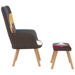 vidaXL Chaise de relaxation avec repose-pied Patchwork Tissu