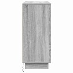 Buffet vidaXL gris Sonoma 90x32x75 cm avec LED en bois d'ingénierie