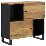 vidaXL Buffet avec 2 portes 80x33x75 cm bois massif de manguier