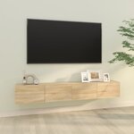 vidaXL Meubles TV muraux 2Pièces chêne sonoma 100x30x30cm bois ingénierie