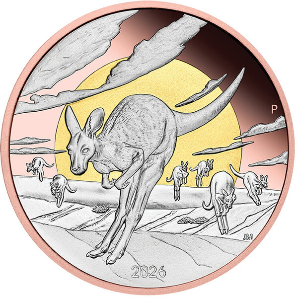 Monnaie KANGAROO Wonders of Australia 5 Oz Argent 8$ Australia 2026 (PRÉCOMMANDE)