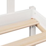 vidaXL Lit bibliothèque sans matelas blanc 180x200 cm bois pin massif