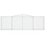 vidaXL Paniers à gabions arqués 20 Pièces 400x50x120/140 cm Fer galvanisé