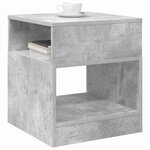vidaXL Table d'appoint 2 Pièces Gris béton 40 5 x 40 x 45 cm