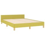 vidaXL Cadre de lit avec tête de lit Vert 140x190 cm Tissu