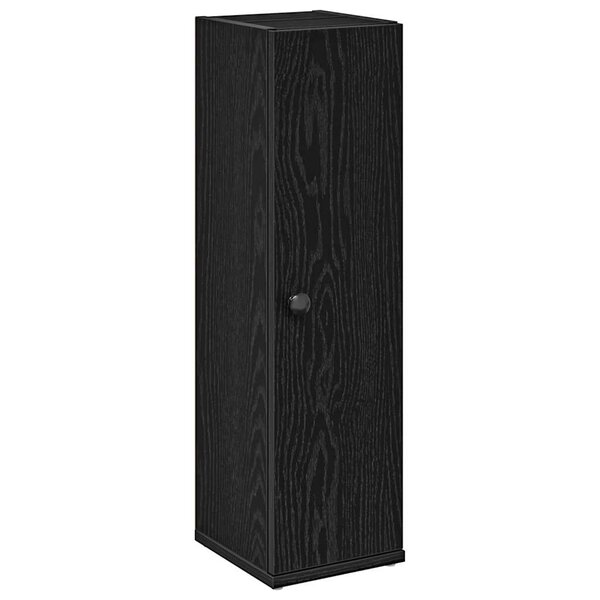 vidaXL Meuble de salle de bain avec porte-rouleau noir 20 5x22x72 cm