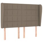 vidaXL Sommier à lattes de lit avec matelas Taupe 140x200 cm Tissu